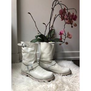 FRYE white boots for sale!